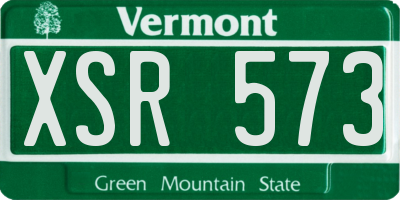 VT license plate XSR573