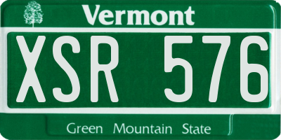 VT license plate XSR576