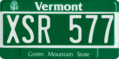 VT license plate XSR577