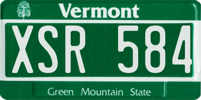 VT license plate XSR584