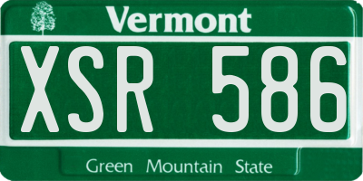 VT license plate XSR586