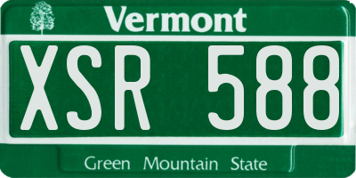 VT license plate XSR588