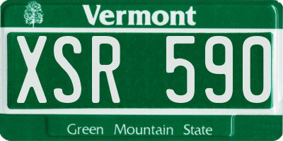 VT license plate XSR590