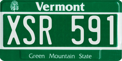 VT license plate XSR591