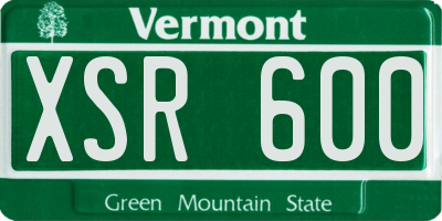 VT license plate XSR600