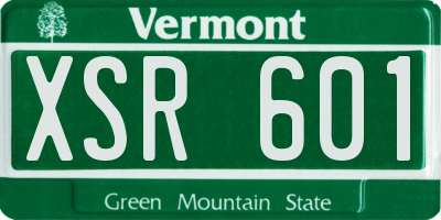 VT license plate XSR601