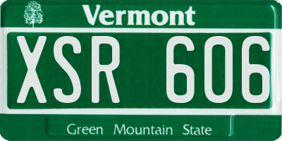 VT license plate XSR606