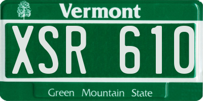 VT license plate XSR610