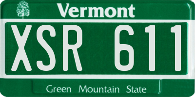 VT license plate XSR611
