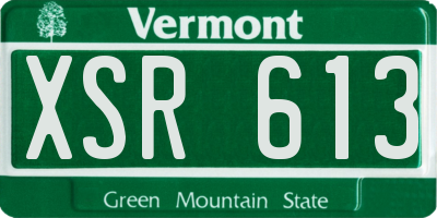 VT license plate XSR613