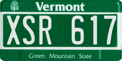 VT license plate XSR617