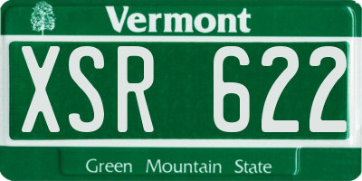 VT license plate XSR622