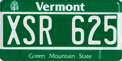 VT license plate XSR625