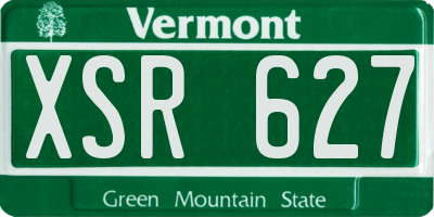 VT license plate XSR627