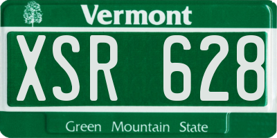 VT license plate XSR628