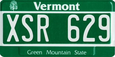 VT license plate XSR629