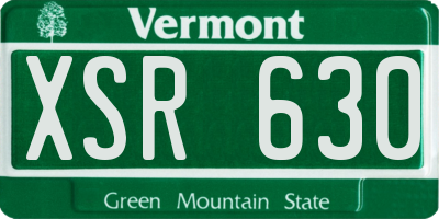 VT license plate XSR630