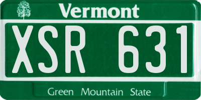 VT license plate XSR631