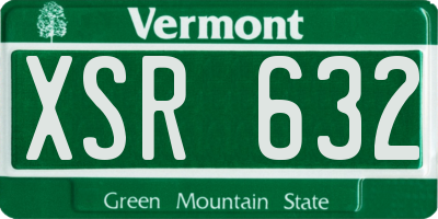 VT license plate XSR632