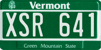 VT license plate XSR641