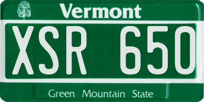 VT license plate XSR650