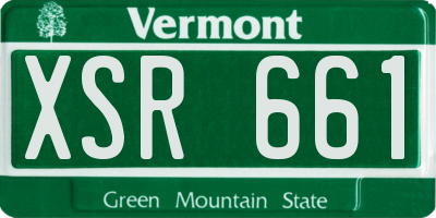 VT license plate XSR661