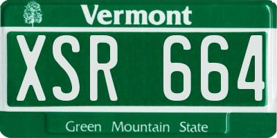 VT license plate XSR664
