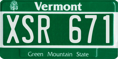VT license plate XSR671