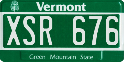 VT license plate XSR676