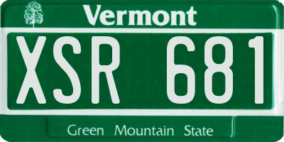 VT license plate XSR681