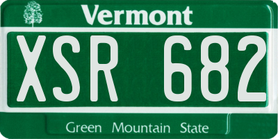 VT license plate XSR682