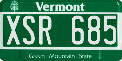 VT license plate XSR685