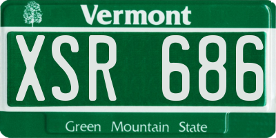 VT license plate XSR686