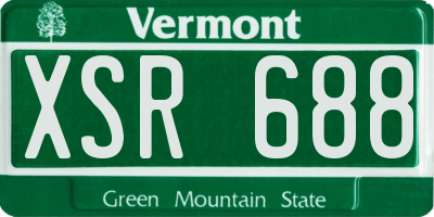 VT license plate XSR688