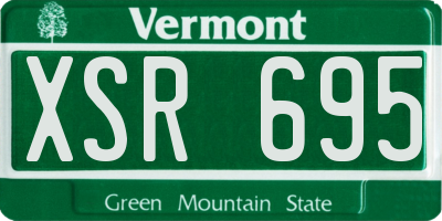 VT license plate XSR695