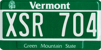 VT license plate XSR704