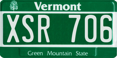 VT license plate XSR706