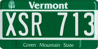 VT license plate XSR713