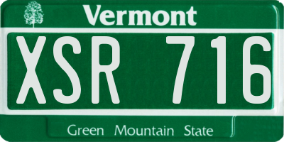 VT license plate XSR716