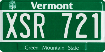 VT license plate XSR721