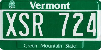 VT license plate XSR724