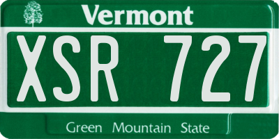 VT license plate XSR727