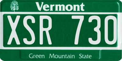 VT license plate XSR730