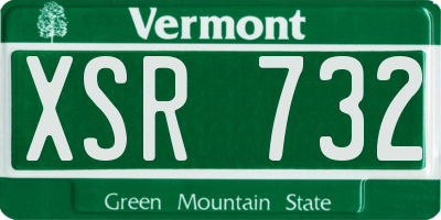 VT license plate XSR732