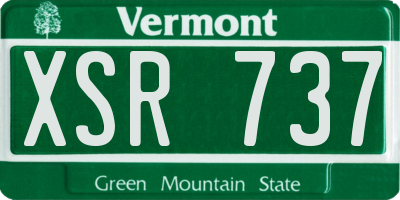 VT license plate XSR737
