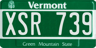 VT license plate XSR739