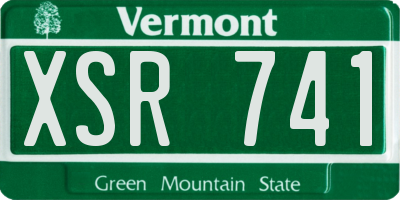 VT license plate XSR741
