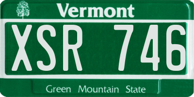 VT license plate XSR746