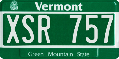 VT license plate XSR757