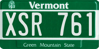 VT license plate XSR761
